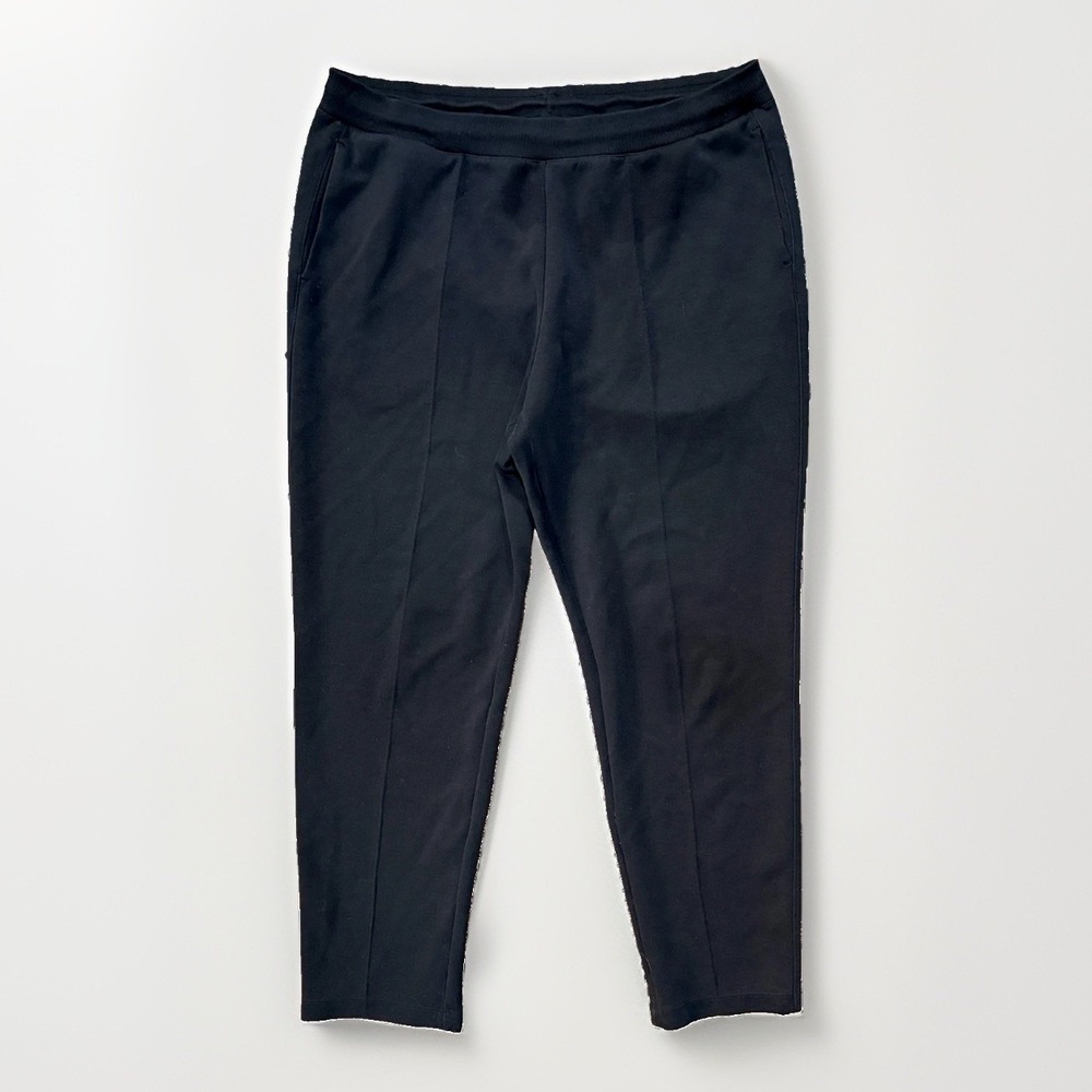 Uniqlo Womens DRY Casual Trouser Pants XL 34x28 Black Comfort Stretch Minimalist